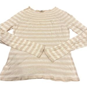 Armani collezioni Boatneck viscose blend striped sweater